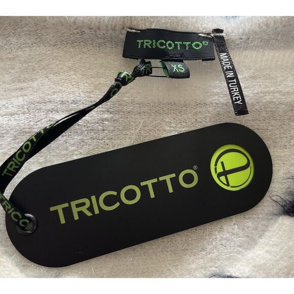 Tricotto Karina On Canyon Fancy Sweater Cat Cat Black White Stripe Size XS NEW! - Picture 6 of 7